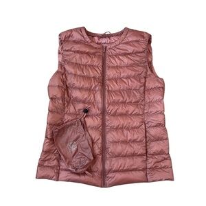 UNIQLO Ultra Light Down Compact Puffer Vest Rose Gold/Pink Packable Size Small